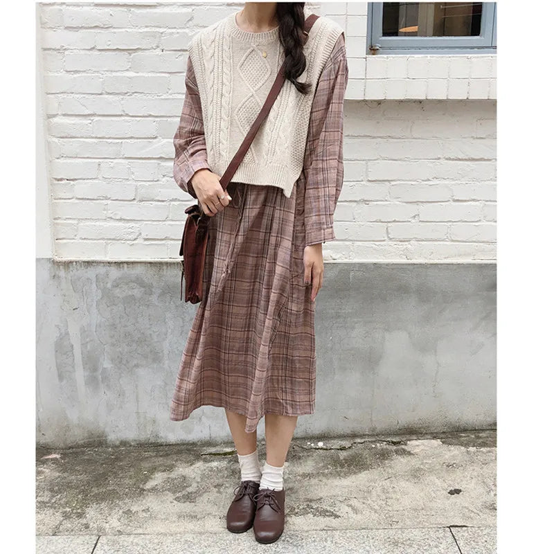 Dark Academia Lace Up Vest - Short Warm Sweater