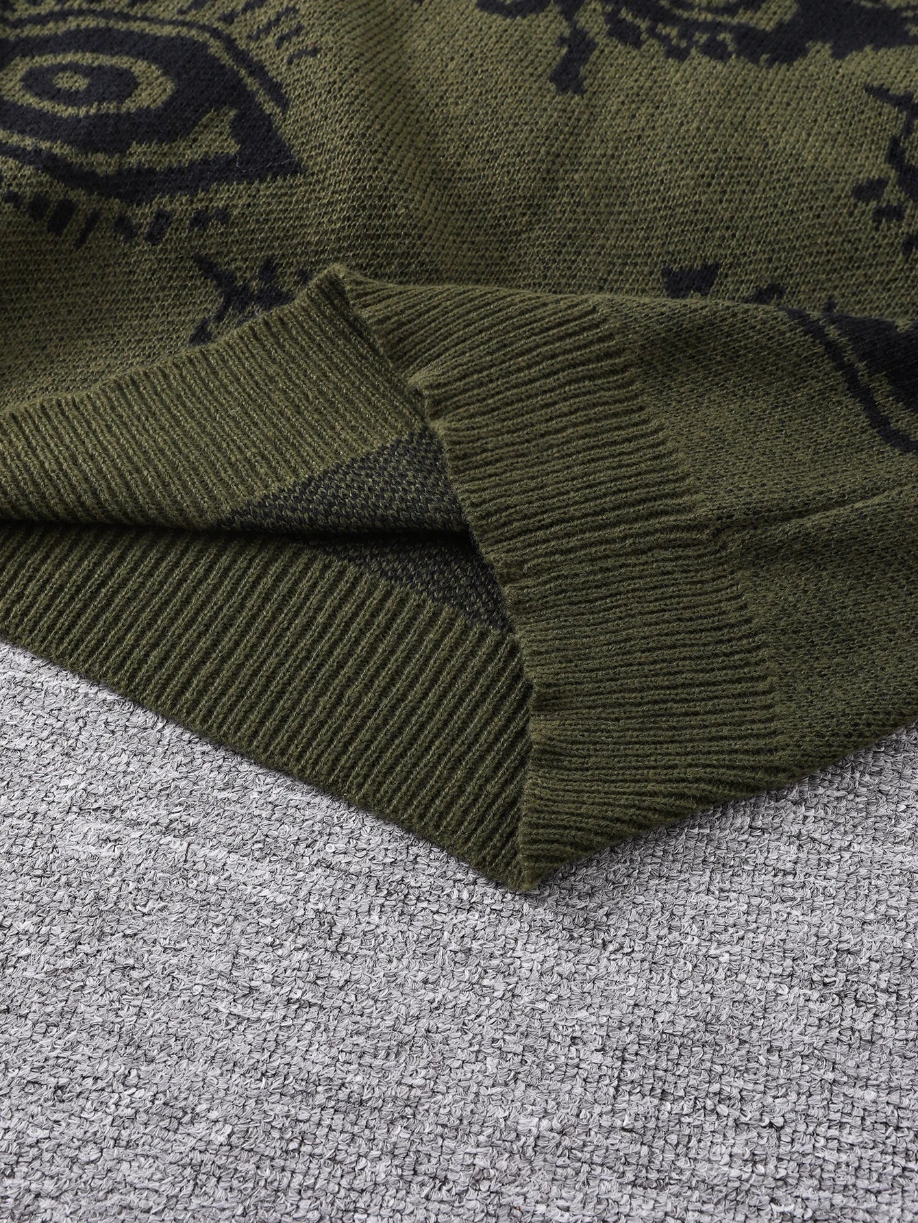 Dark Academia Abstract Eye Sweater - Round Neck