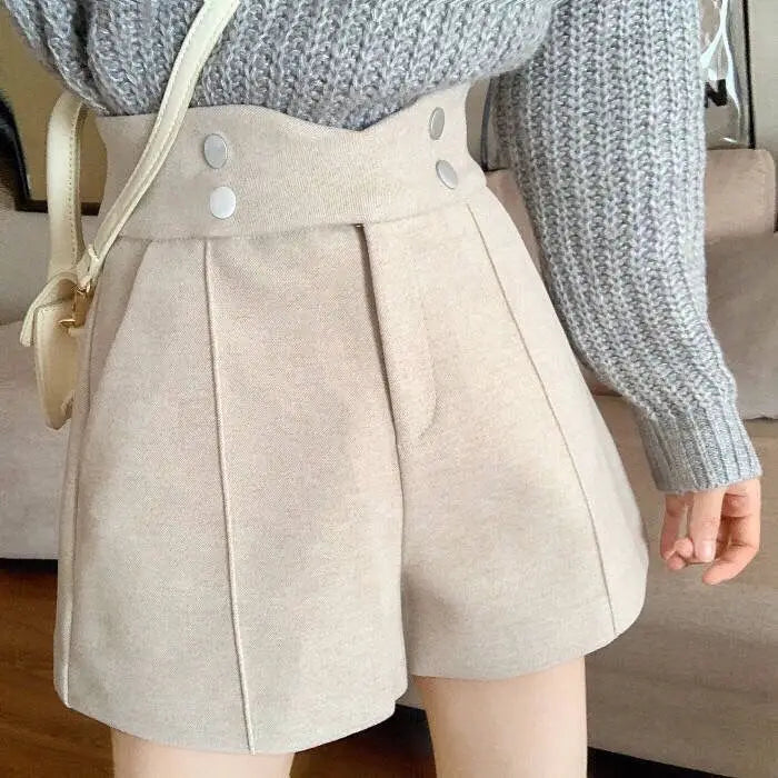 Dark Academia Preppy Autumn Shorts - Soft Retro
