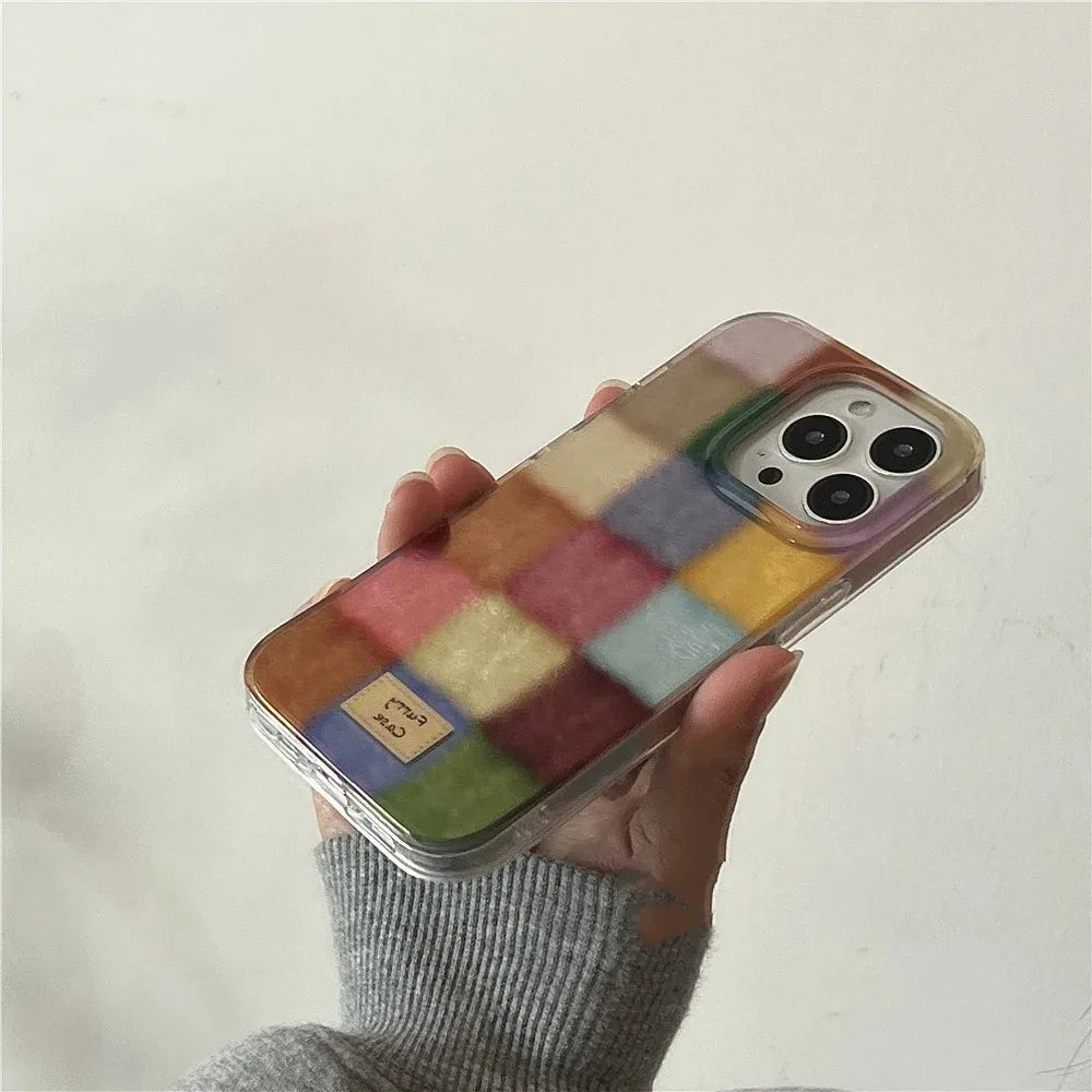 Dark Academia Plaid iPhone Case - Checkered Clear