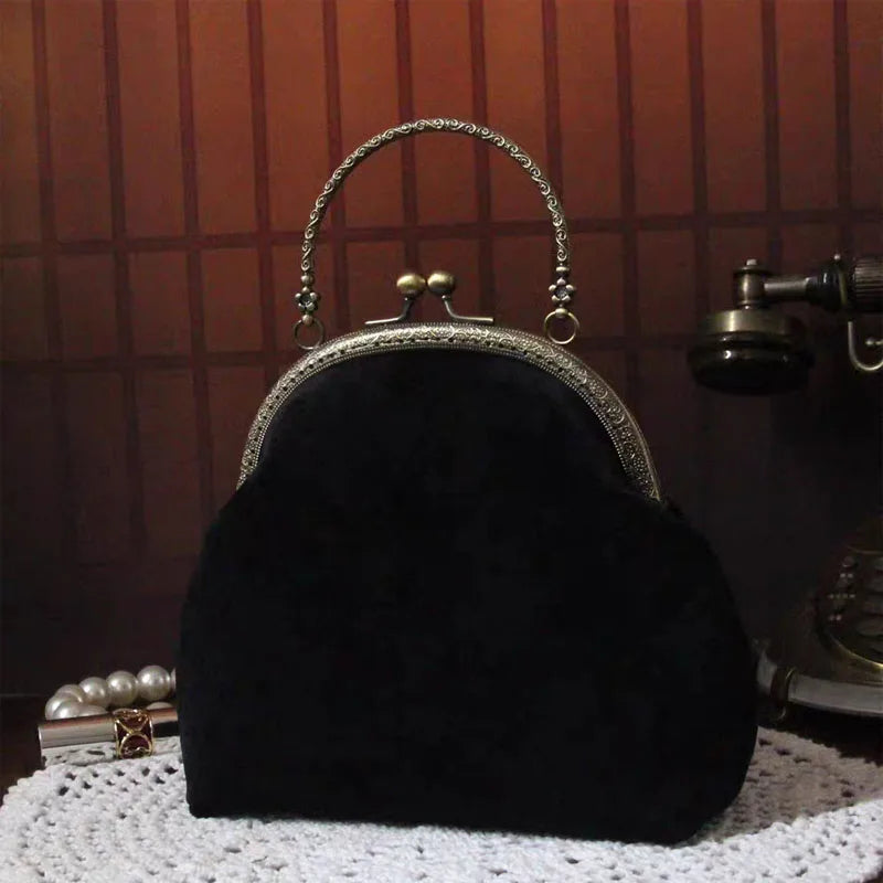 Dark Academia Metal Shell Bag - Palace Fringe