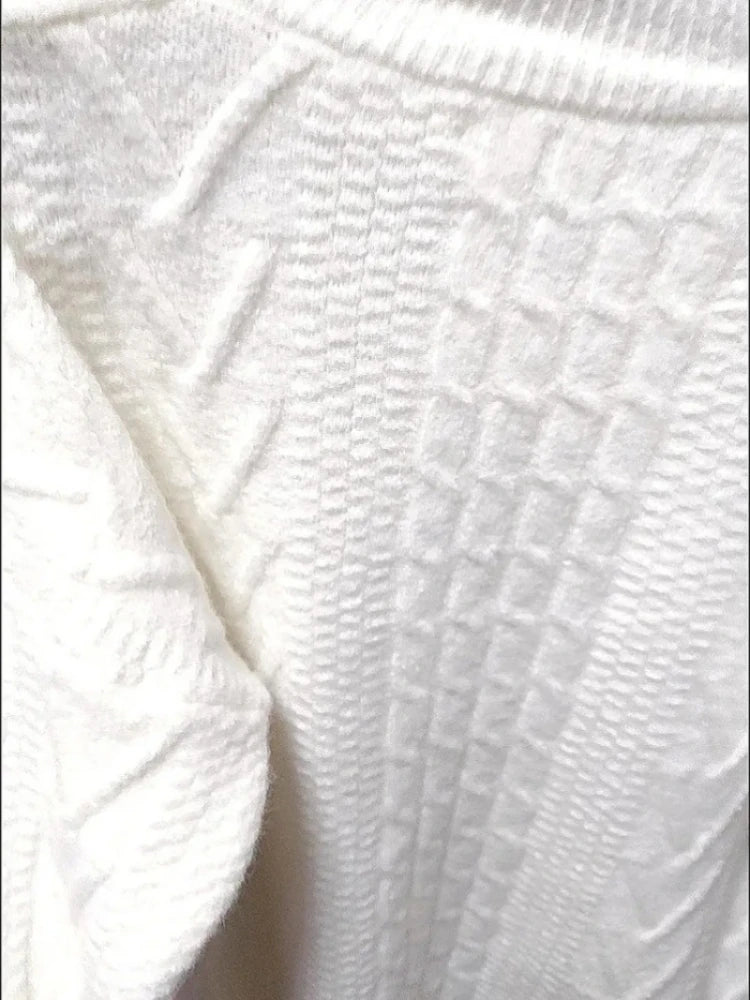Dark Academia Twist Braid Sweater - O-Neck