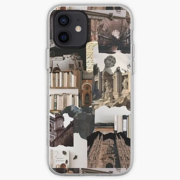 Dark Academia Brown Beige iPhone Case