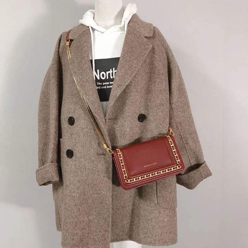 Dark Academia Herringbone Blazer - Cashmere