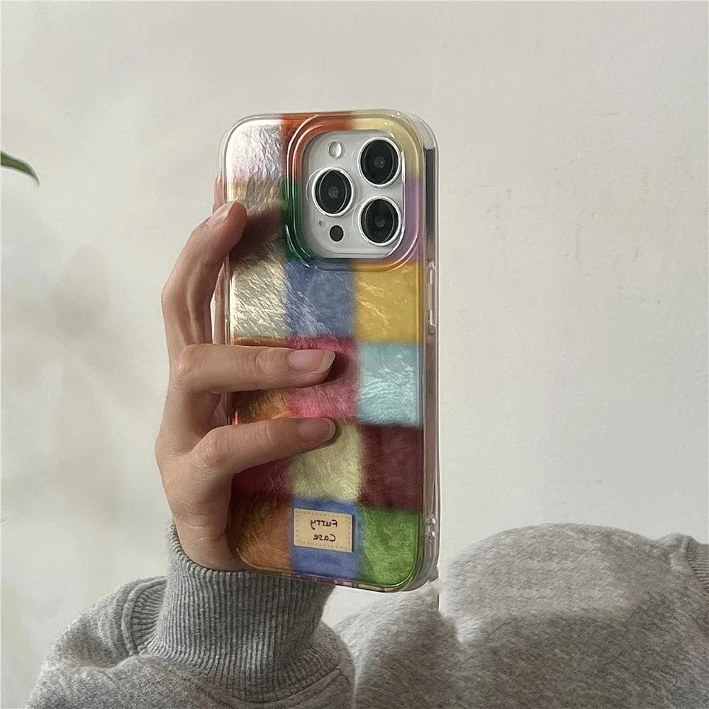 Dark Academia Plaid iPhone Case - Checkered Clear
