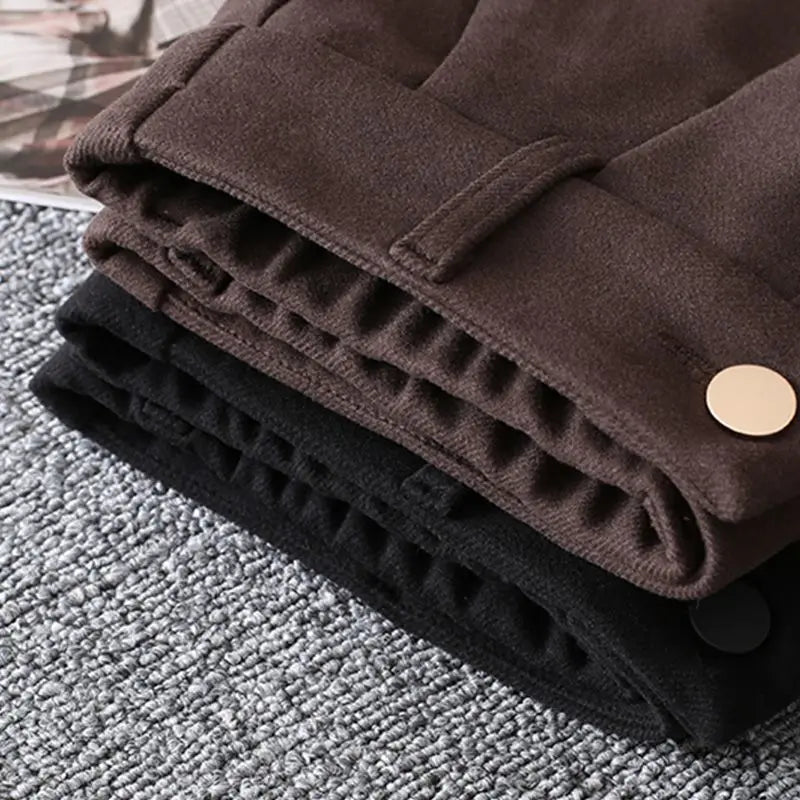 Dark Academia Basic Winter Shorts - Office Solid