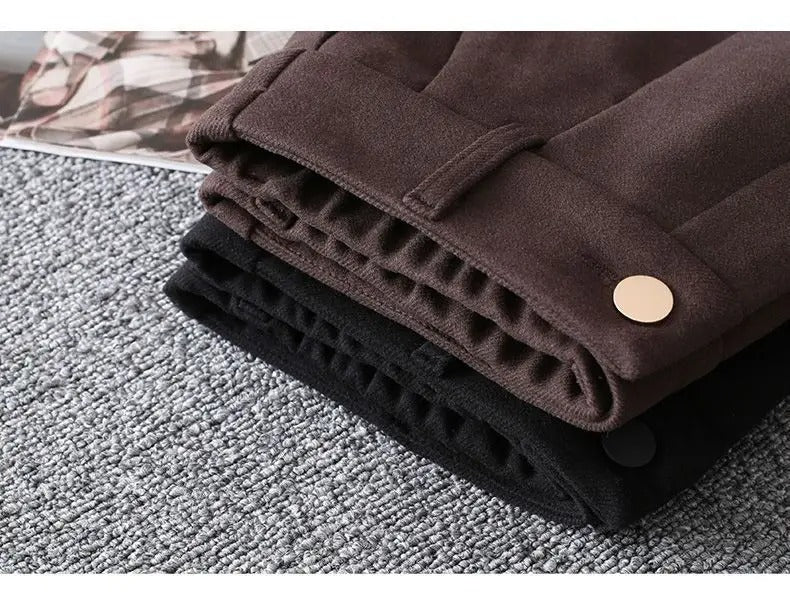 Dark Academia Basic Winter Shorts - Office Solid