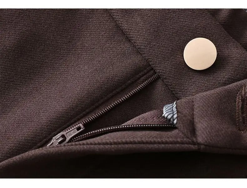 Dark Academia Basic Winter Shorts - Office Solid