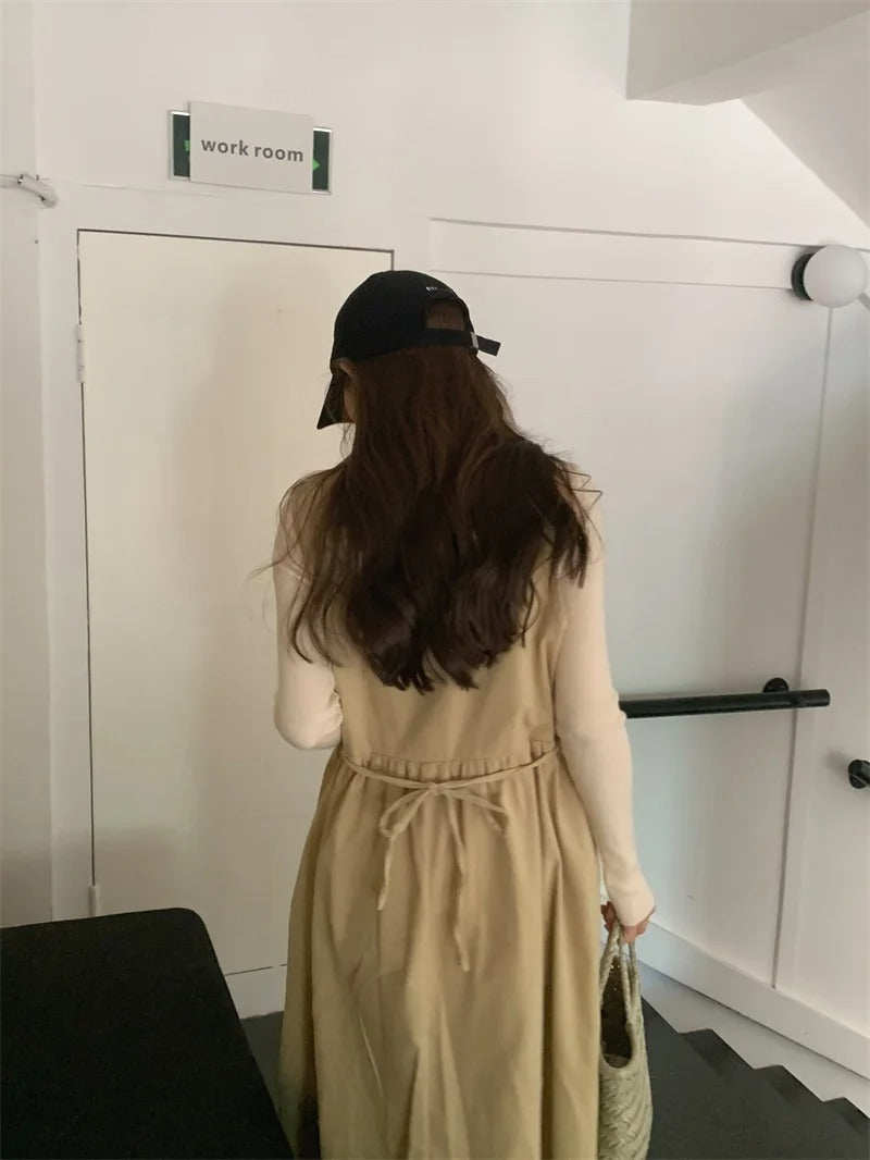 Dark Academia Winter Sundress - Vintage Long