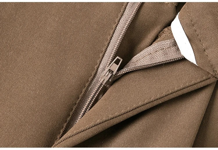 Dark Academia Formal Suit Pants - Straight Leg Trousers