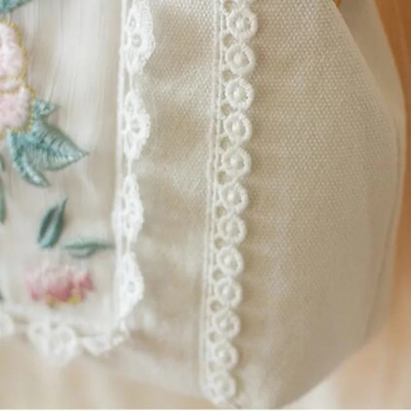 Dark Academia Kiss Lock Bag - Embroidery Clutch