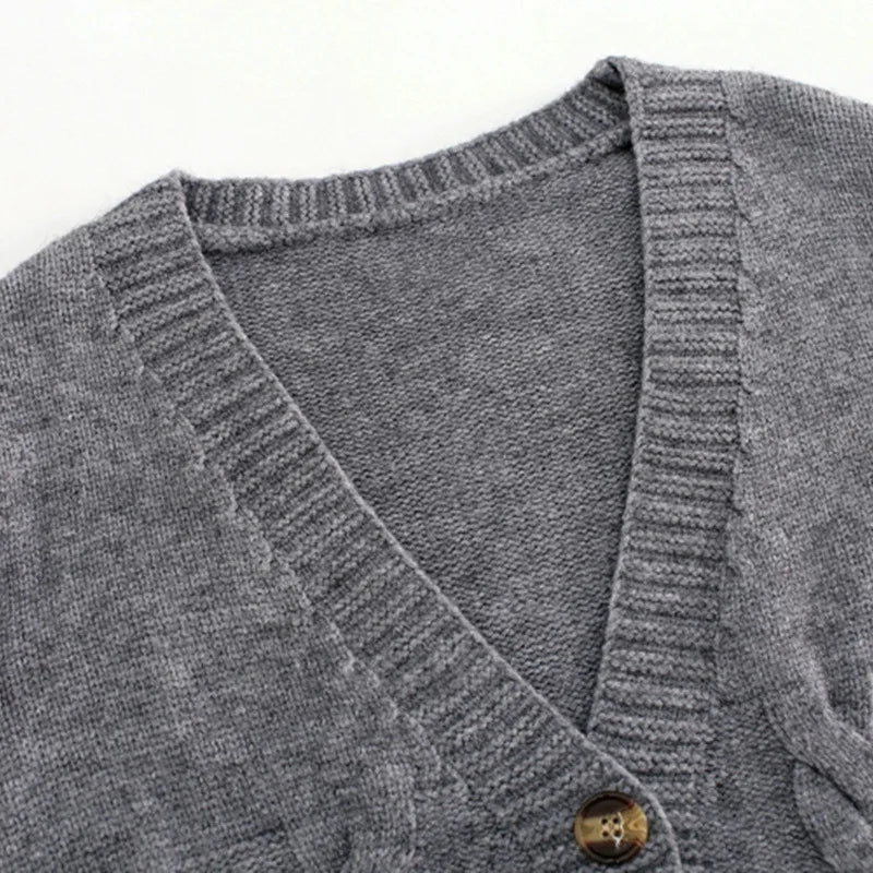 Dark Academia Short Cardigan - Single Breasted