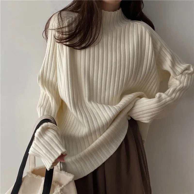 Dark Academia Multicolor Sweater - Turtleneck