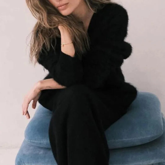 Dark Academia V-Neck Cardigan - Button Oversized
