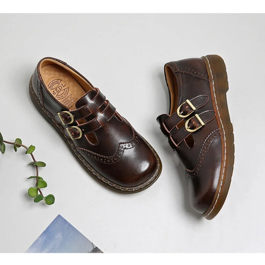 Dark Academia Oxford Loafers - British Leather