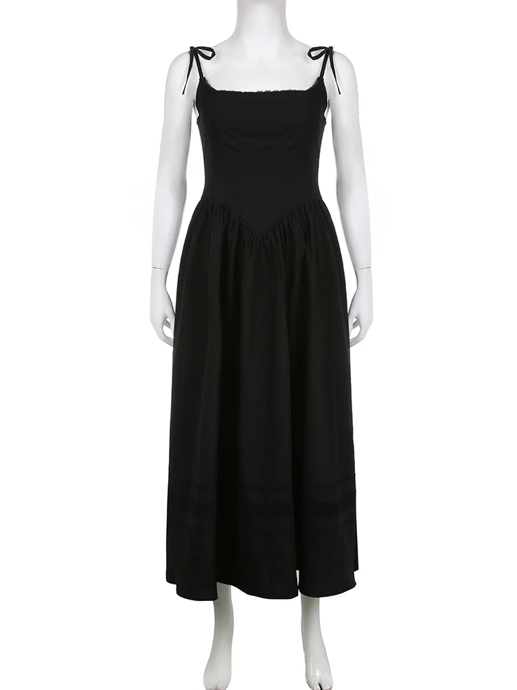 Dark Academia Gothic Corset Dress - Lace Maxi