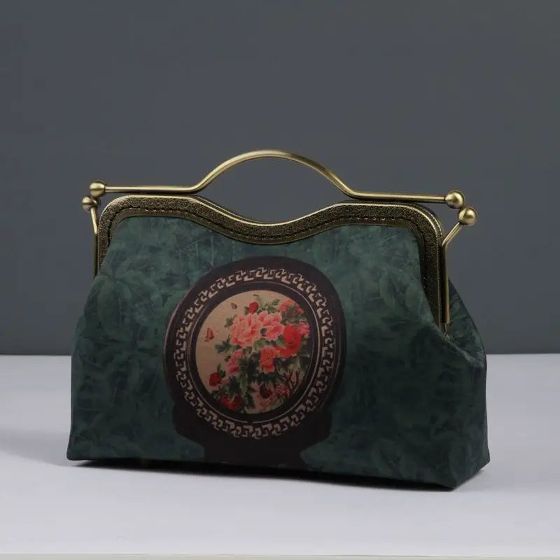 Dark Academia Metal Designer Bag - Shell Lock