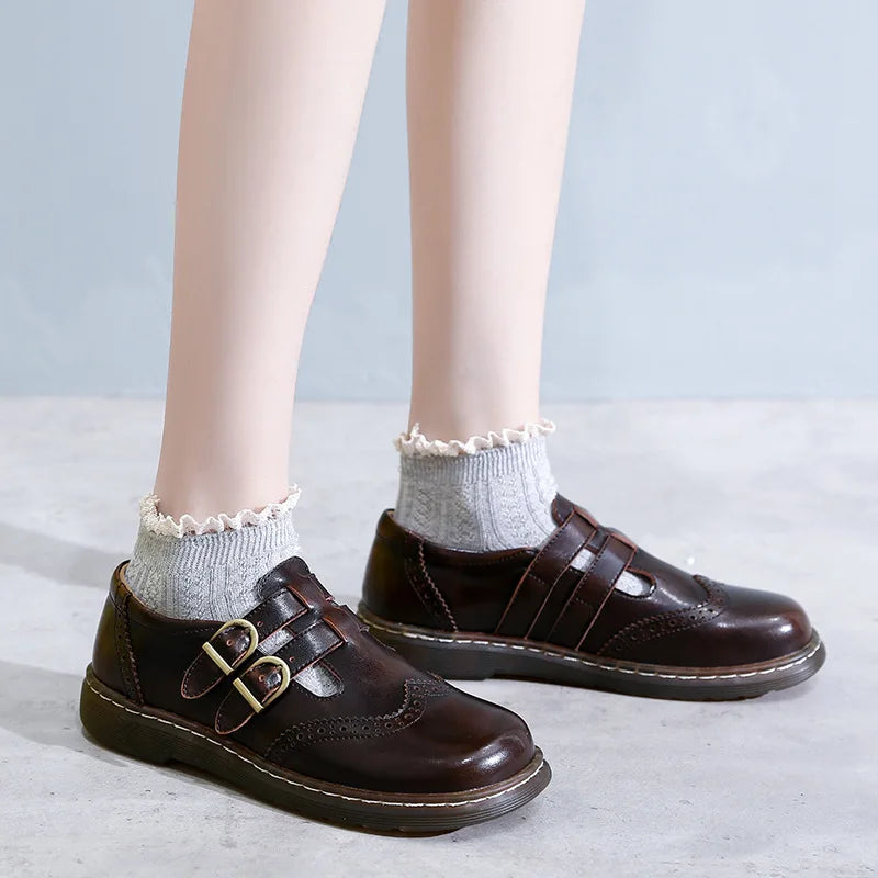 Dark Academia Oxford Loafers - British Leather