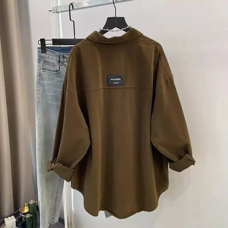 Dark Academia Coffee Shirt - Loose Long Sleeve